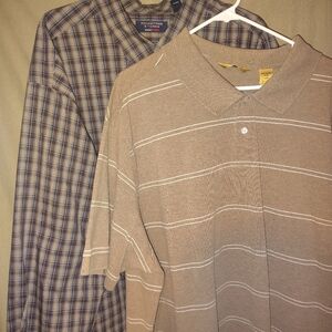 2 Round tree & Yorke Gold Label Size 4X shirts.